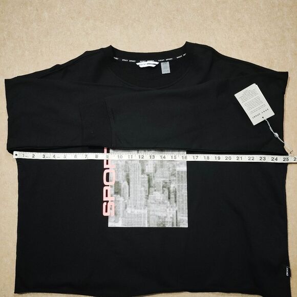 DKNY Sport Womens Long Sleeve Black Sweatshirt #C - Picture 3 of 5